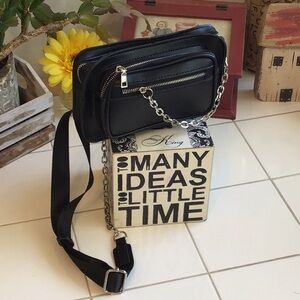Belt/Hand/Sling/Clutch Bag w/Metal Chain NWOT